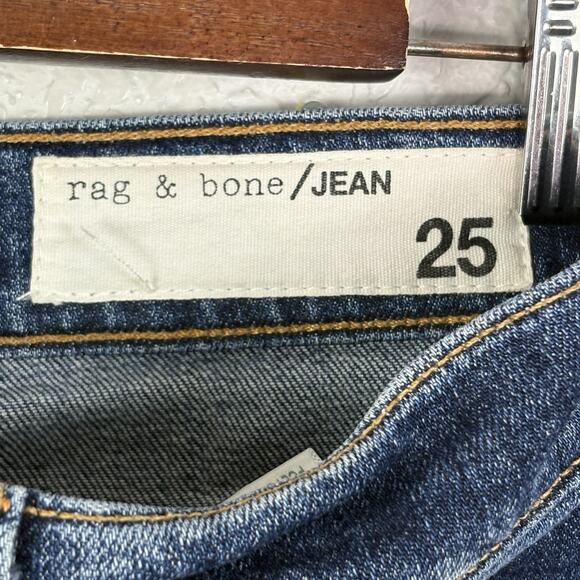 RAG & BONE Jeans Dre Capri Deville Womens Size 25 2 Distressed Low Rise - Picture 4 of 5